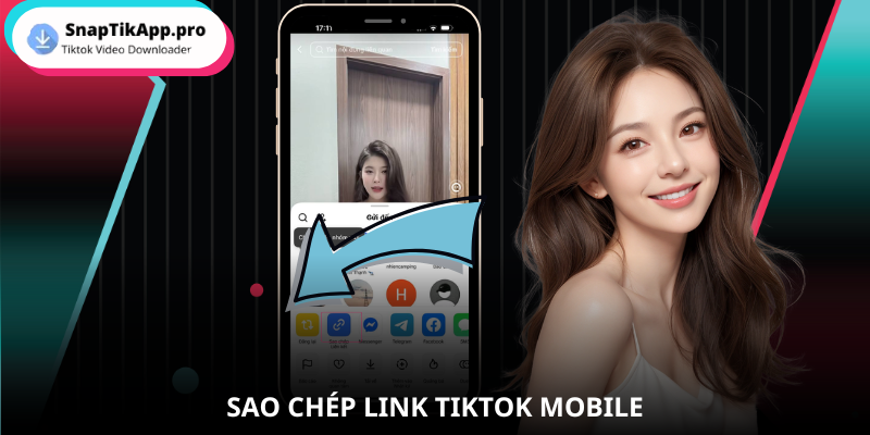 Membuka TikTok dan memilih link
