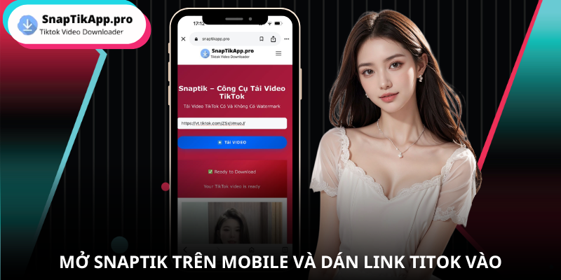 Membuka situs SnapTik